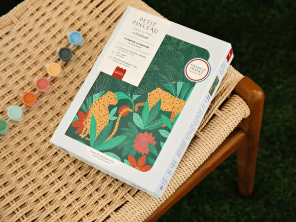 Carnet à peindre au numéro - Leaping leopards