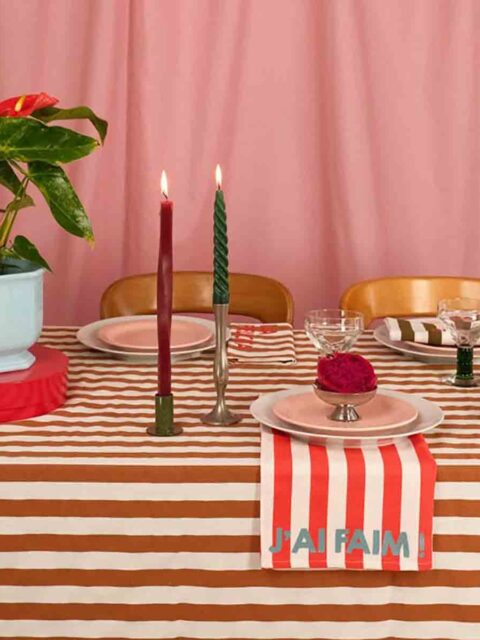 Nappe Zoé - Rayures Pécan