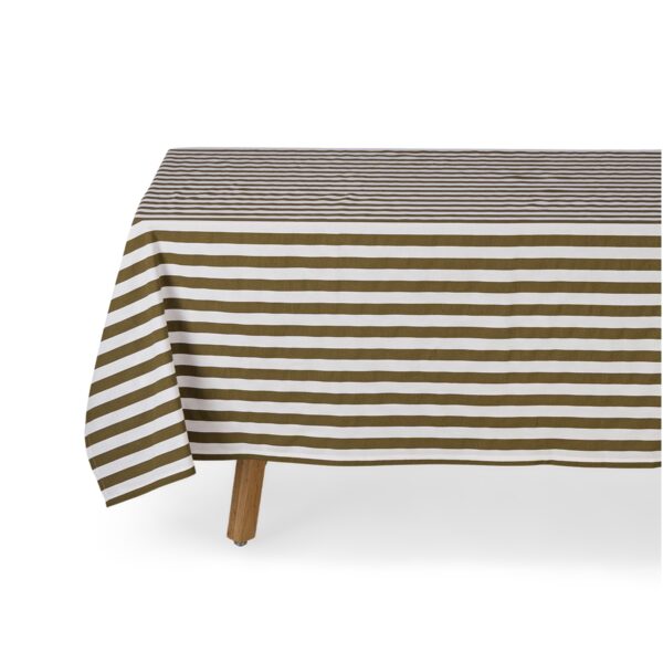 Nappe Zoé - Rayures Olive