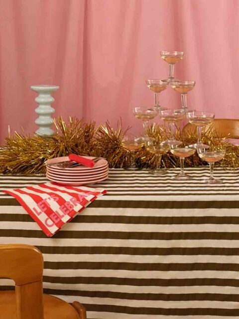 Nappe Zoé - Rayures Olive