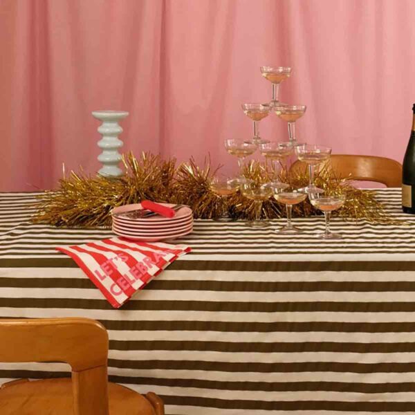 Nappe Zoé - Rayures Olive