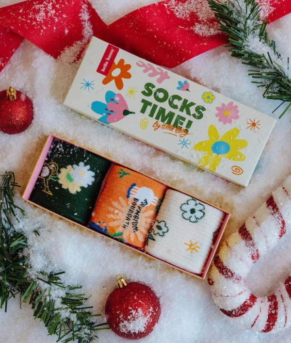 14102025-HH-0099 Coffret de chaussettes pour enfants - Wildflowers