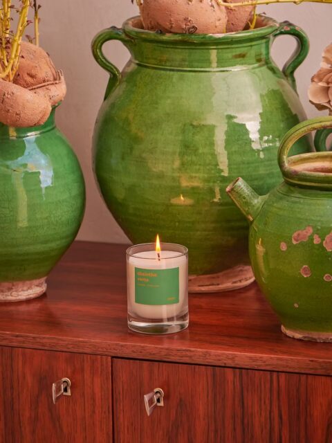 1bcd43_450a8ee39ab34e9585da75354615e488~mv2 Bougie parfumée - Absinthe verte