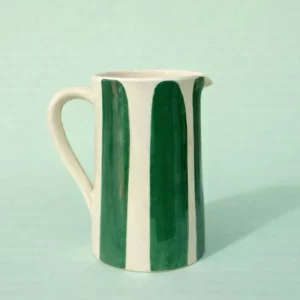 Carafe en céramique - Rayures vertes