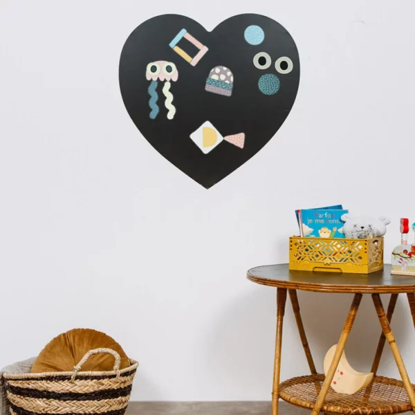 Tableau magnétique coeur - 60 x 60 cm