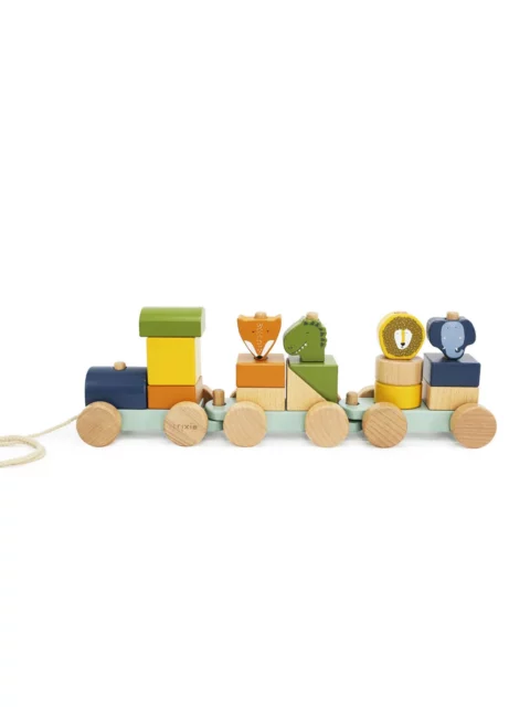 Train animaux en bois