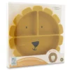 5400858964298_01 Assiette avec ventouse en silicone et compartiments - Mr. Lion