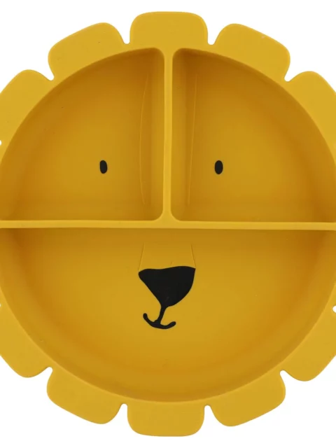 5400858964298_02 Assiette avec ventouse en silicone et compartiments - Mr. Lion