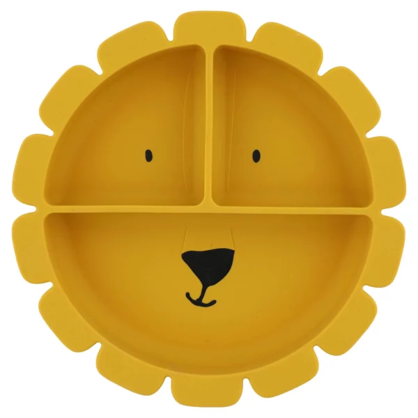 5400858964298_02 Assiette avec ventouse en silicone et compartiments - Mr. Lion