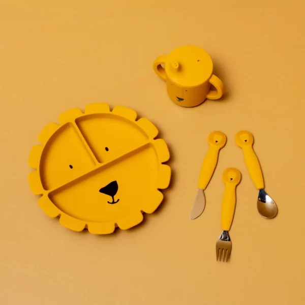 5400858964298_17 Assiette avec ventouse en silicone et compartiments - Mr. Lion