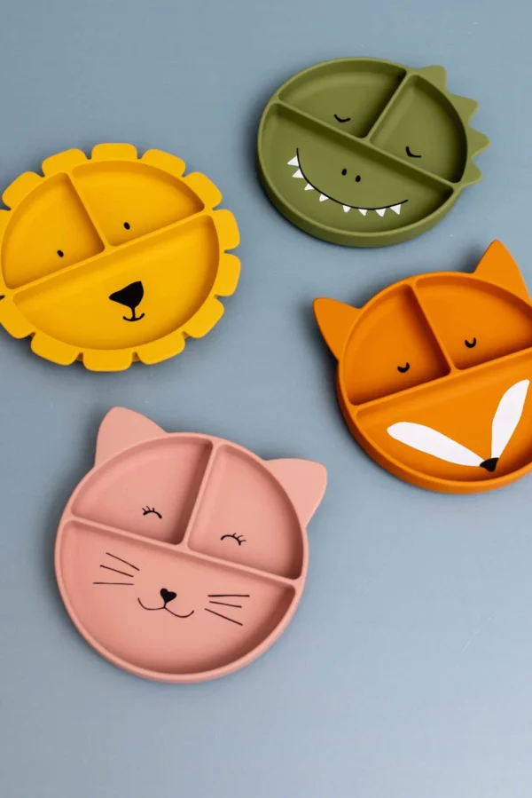 5400858964298_19 Assiette avec ventouse en silicone et compartiments - Mrs. Cat