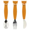 5400858964489_01 (1) Couverts 3 pièces en silicone - Mr. Fox