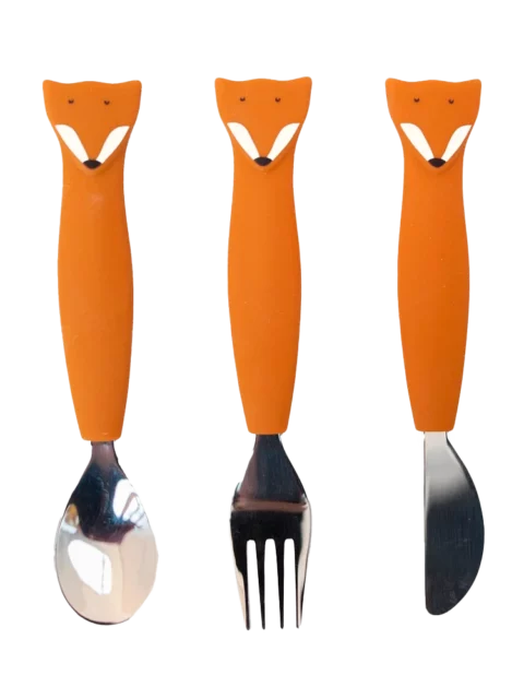 5400858964489_01 Couverts 3 pièces en silicone - Mr. Fox