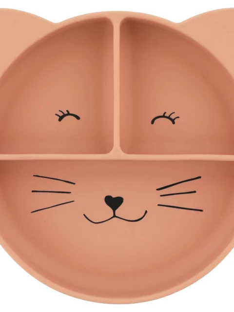 5400858964519_01 Assiette avec ventouse en silicone et compartiments - Mrs. Cat