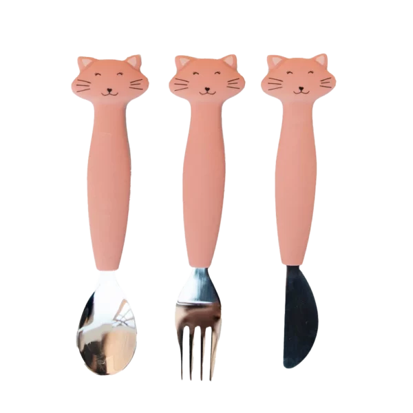 5400858964540_01 (1) Couverts 3 pièces en silicone - Mrs. Cat