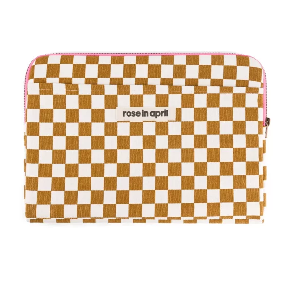 Housse d'ordinateur - Damier Caramel