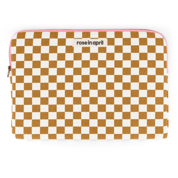 Housse d'ordinateur - Damier Caramel