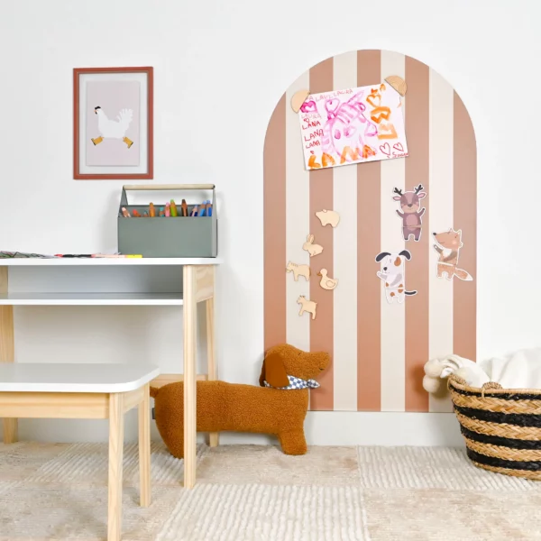 Tableau magnétique arche rayée - 100 x 58 cm