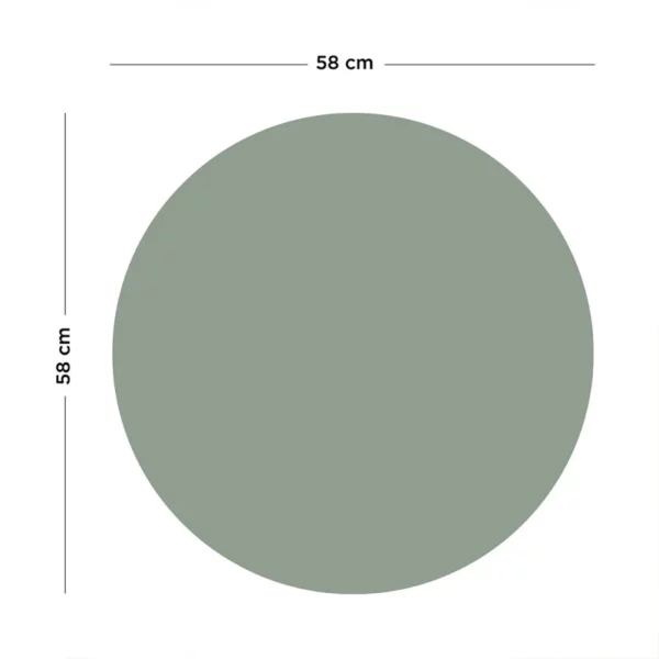 Tableau magnétique rond émeraude - 58 x 58 cm