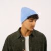 Bonnet en laine d'agneau - Bleu clair