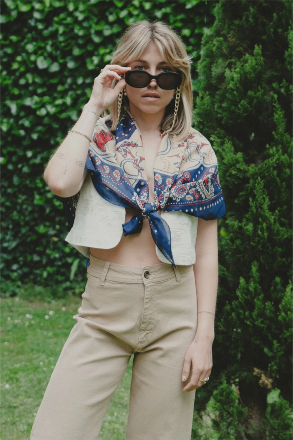 Fichier 45rodeo navy coton Foulard rodéo navy 100 % coton - Maison Lecomte Flament