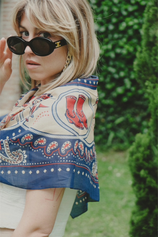 Fichier 46rodeo navy coton Foulard rodéo navy 100 % coton - Maison Lecomte Flament