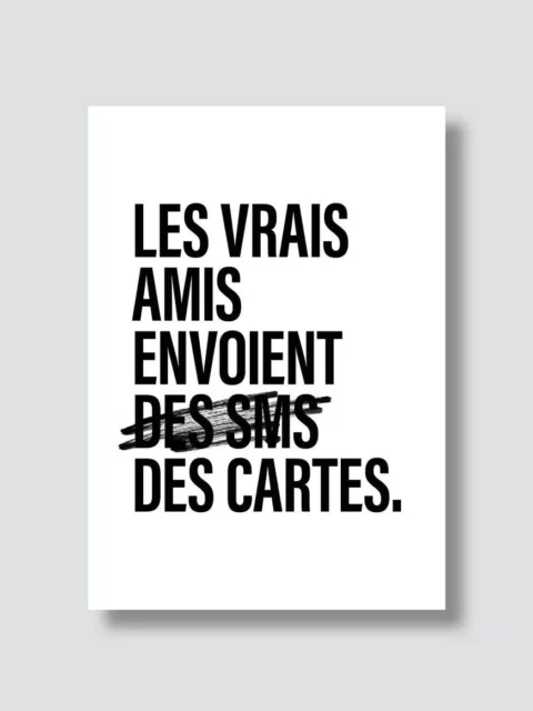 Carte postale - Les vrais amis envoient des cartes
