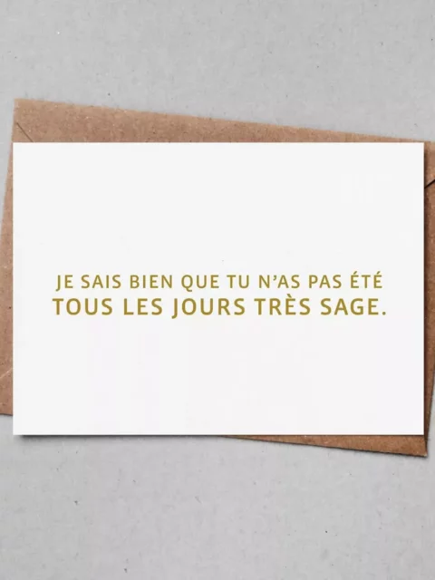 Carte de voeux - Sage... ou pas !
