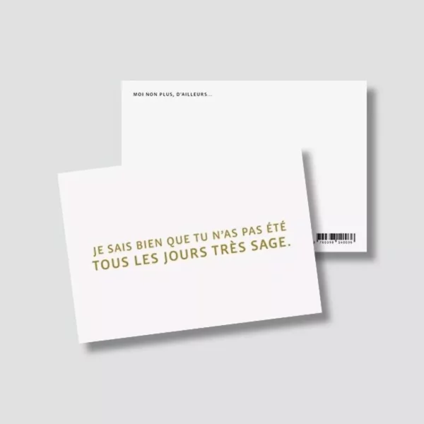 Carte de voeux - Sage... ou pas !