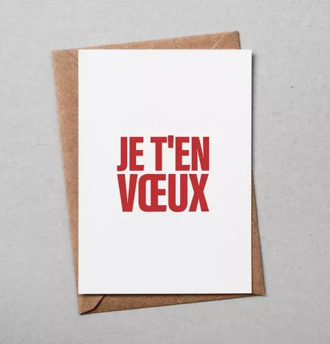 Carte de voeux - Je t'en voeux