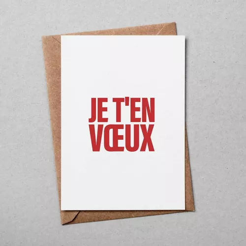 Carte de voeux - Je t'en voeux