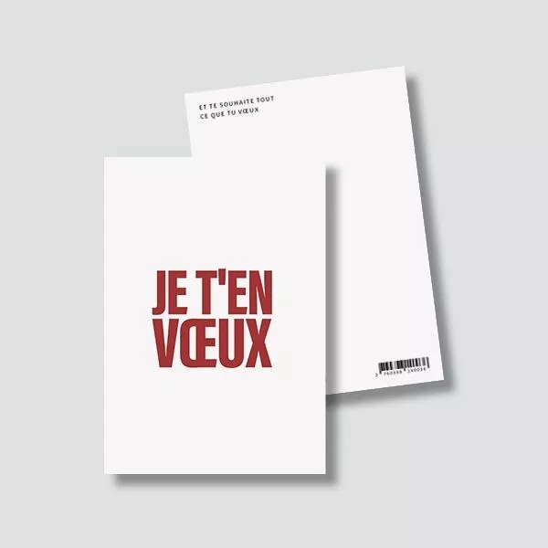 Carte de voeux - Je t'en voeux