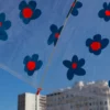 Parapluie enfant - Fleurs bleues