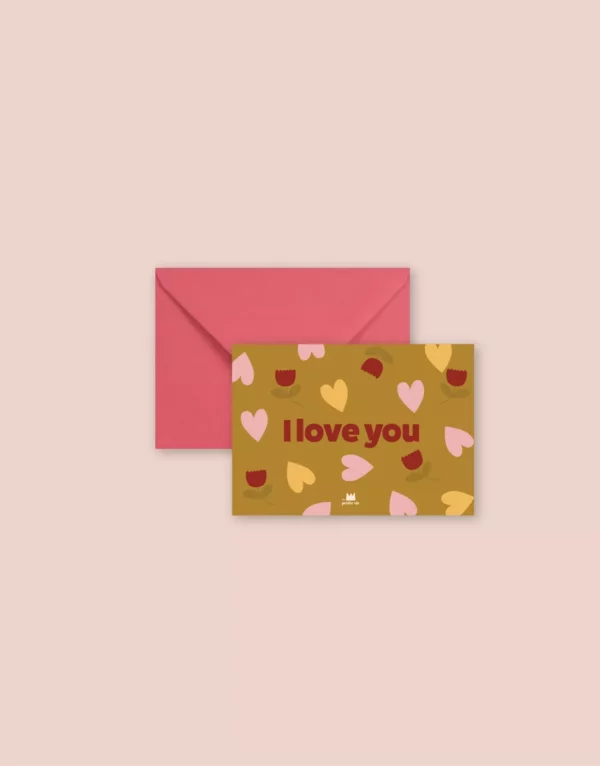 Mini carte postale - I love you