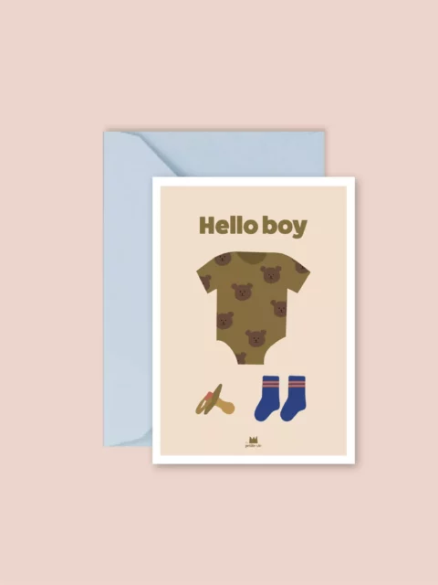 Carte postale - Hello boy