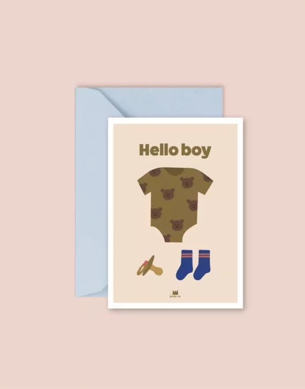 Carte postale - Hello boy