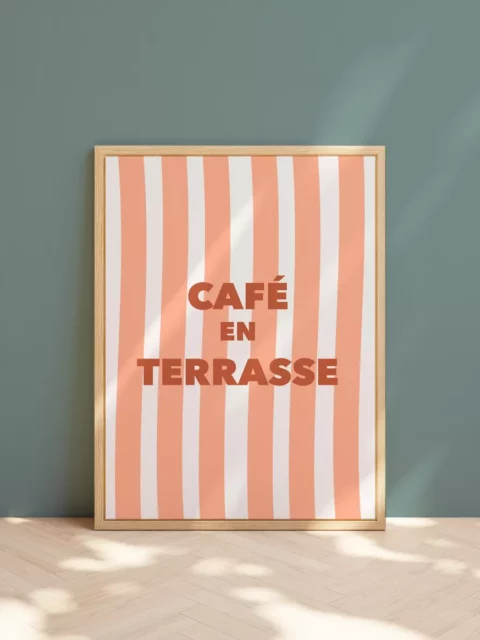 Affiche - Café en terrasse