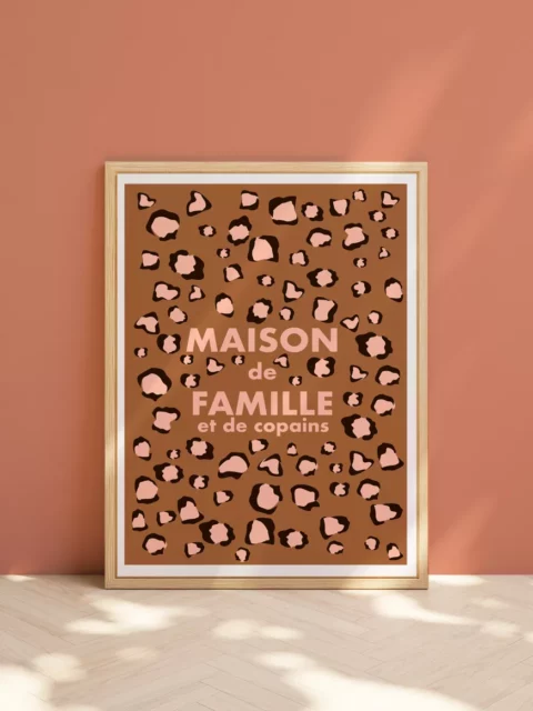 Affiche - Maison de famille léopard