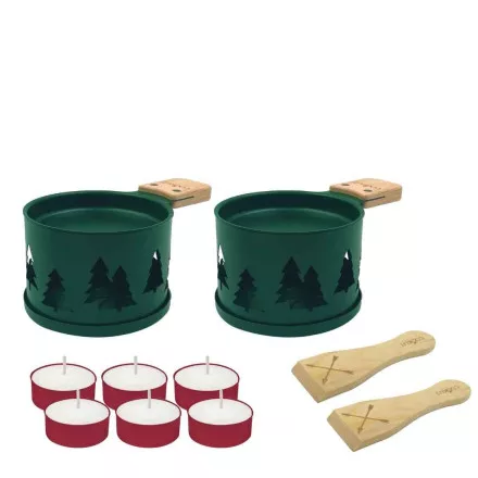 Coffret de 2 appareils à raclette à la bougie