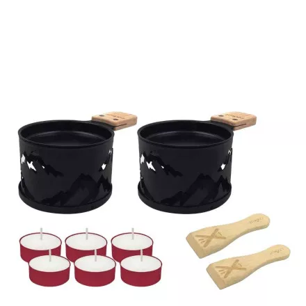 Coffret de 2 appareils à raclette à la bougie