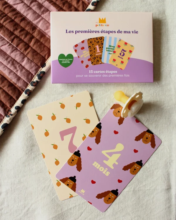Cartes-etapes-ma-petite-vie Cartes étapes - Mes douze premiers mois