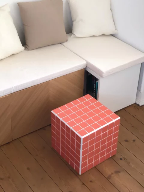 Table d'appoint en céramique - 30 x 30 cm