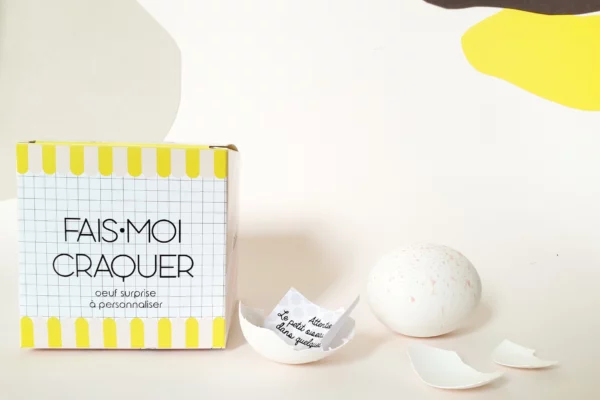 Oeuf à message à craquer personnalisable