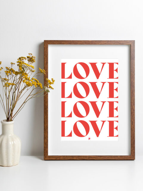 Affiche ou carte - Love love love love