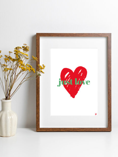 Affiche ou carte - Just love