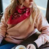Foulard bandana fuchsia 100 % coton