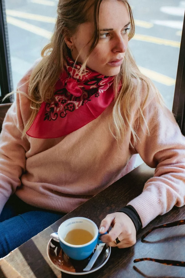 1848caff2fc773ca8084b7685c35d93840587ab74c7a37d7947417be6b90f761 Foulard bandana fuchsia 100 % coton