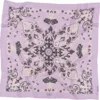 Foulard bandana lilas 100 % coton