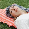 Foulard bandana bleu 100 % coton