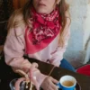 Foulard bandana fuchsia 100 % coton